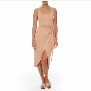 LBLC The Label: Eva Side Tie dress with wrap overlay size small